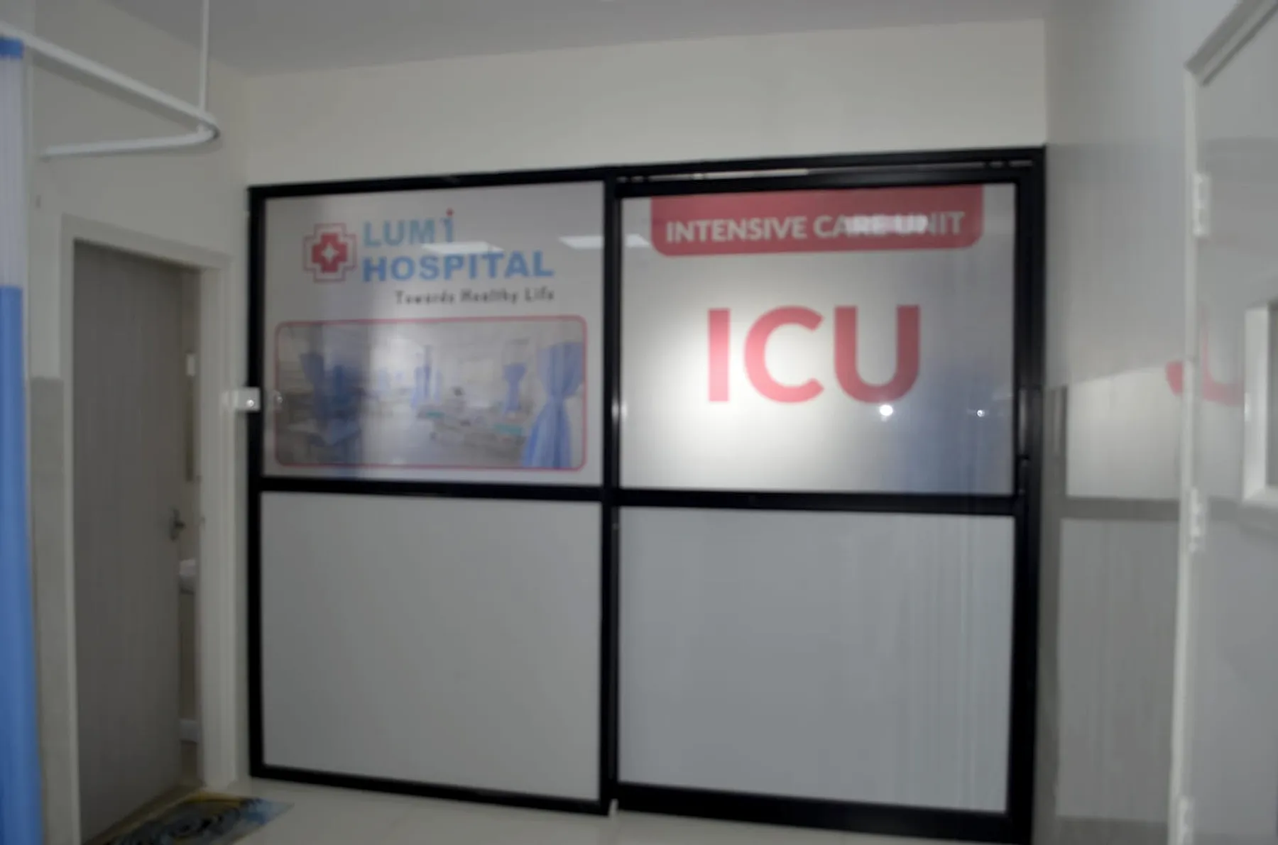 Entrance to the Lumi Hospital Intensive Care Unit